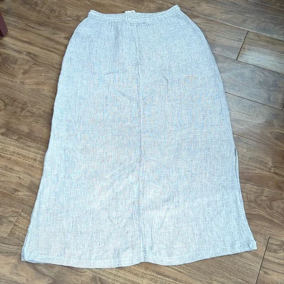 100% Linen Maxi Skirt - Picture 2 of 8